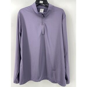Nike Golf Pullover Shirt Mens XL Purple 1/4 Zip Victory Stretch Grid Run Train